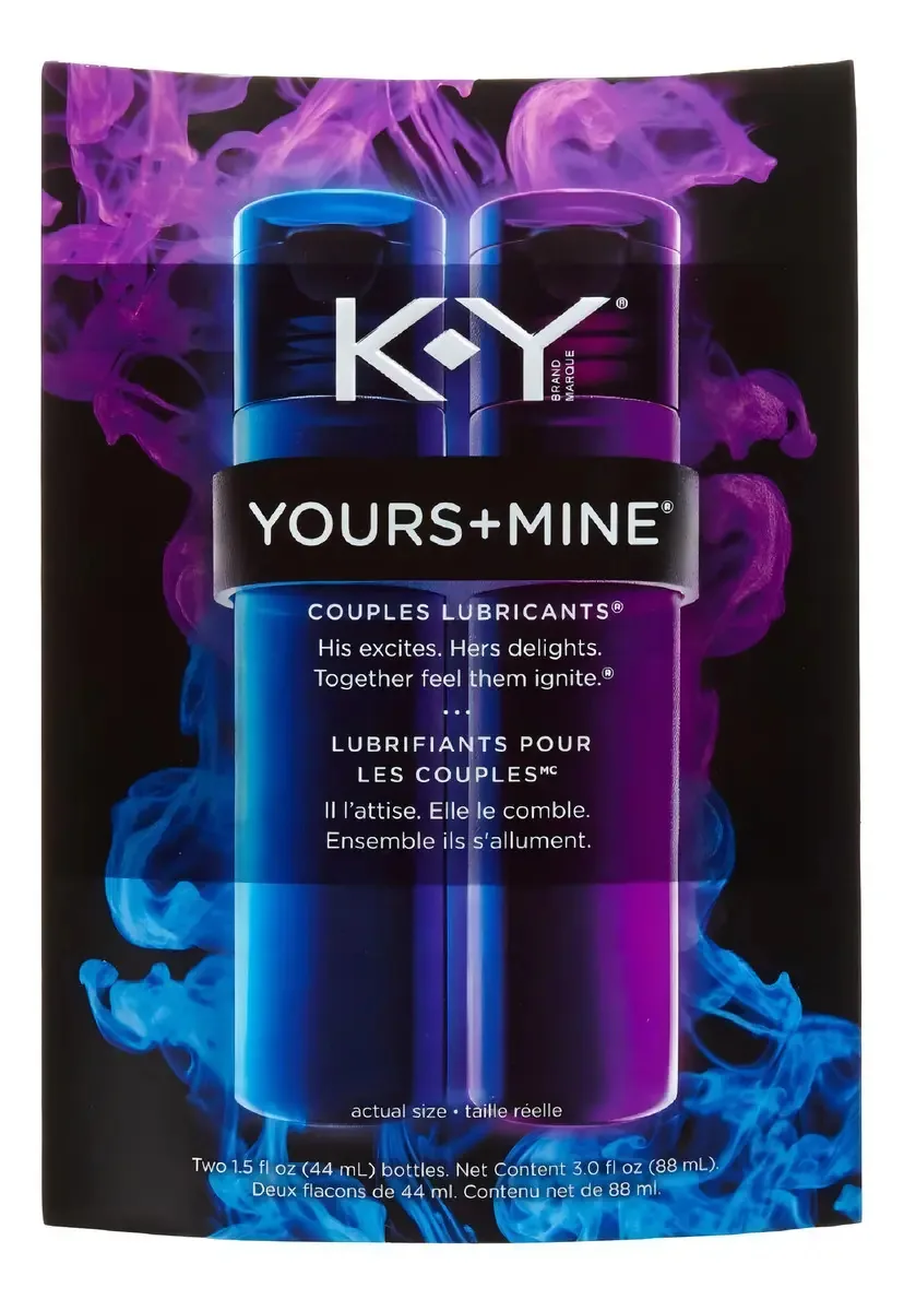 K-y Yours + Mine - Lubrificantes Pessoais para Casais, 2 Un