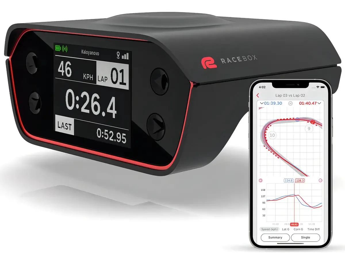 Caixa de medidor de desempenho Racebox com base GPS
