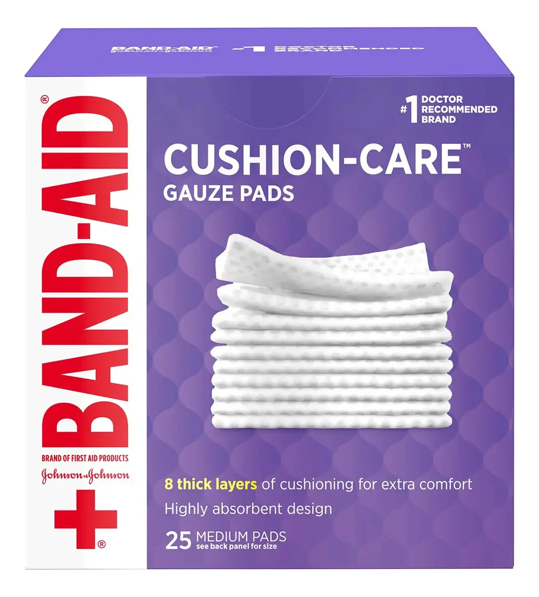 Band-aid Brand Cushion Care - Almofadas de Gaze Médias