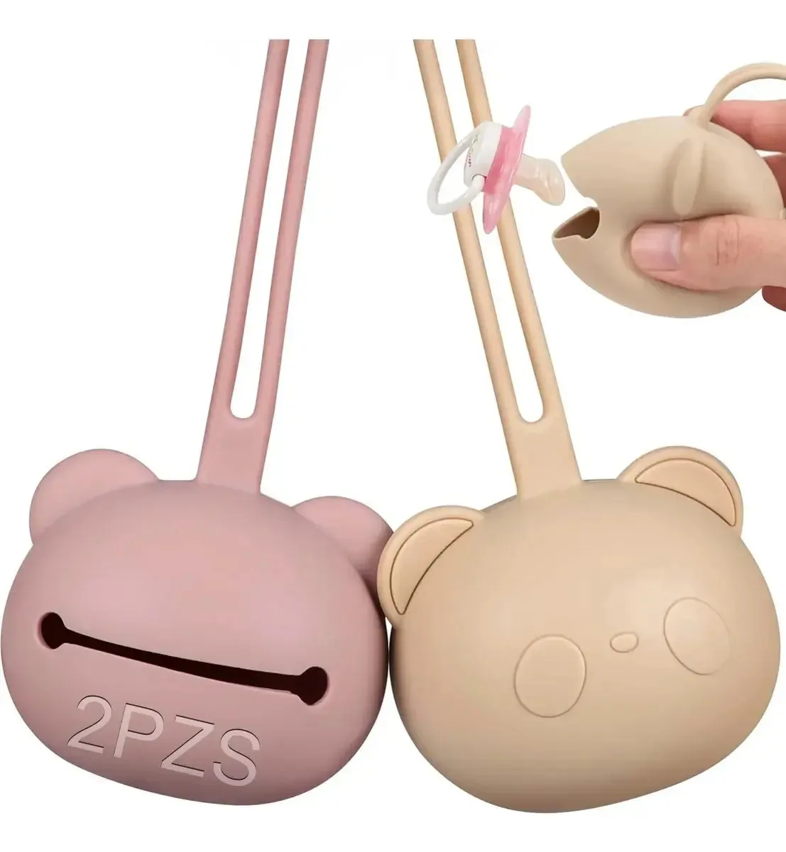 2 peças de porta-chupeta para bebês, estojo de chupeta portátil