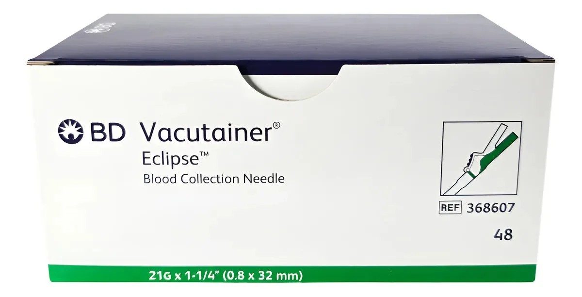 Agulha Vacutainer. 21g x 32mm. Cama
