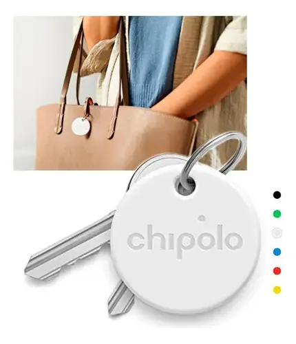 Chaveiro Rastreador Chipolo Gps Objetos Chaves - Branco