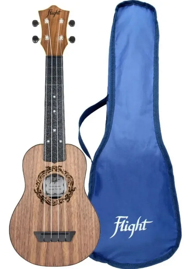 Ukulele Soprano Flight Tus50 com capa marrom