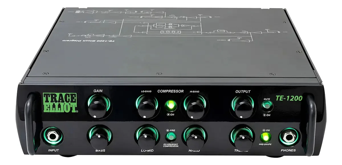 Amplificador de baixo portátil de 1200w com 4 equalizadores