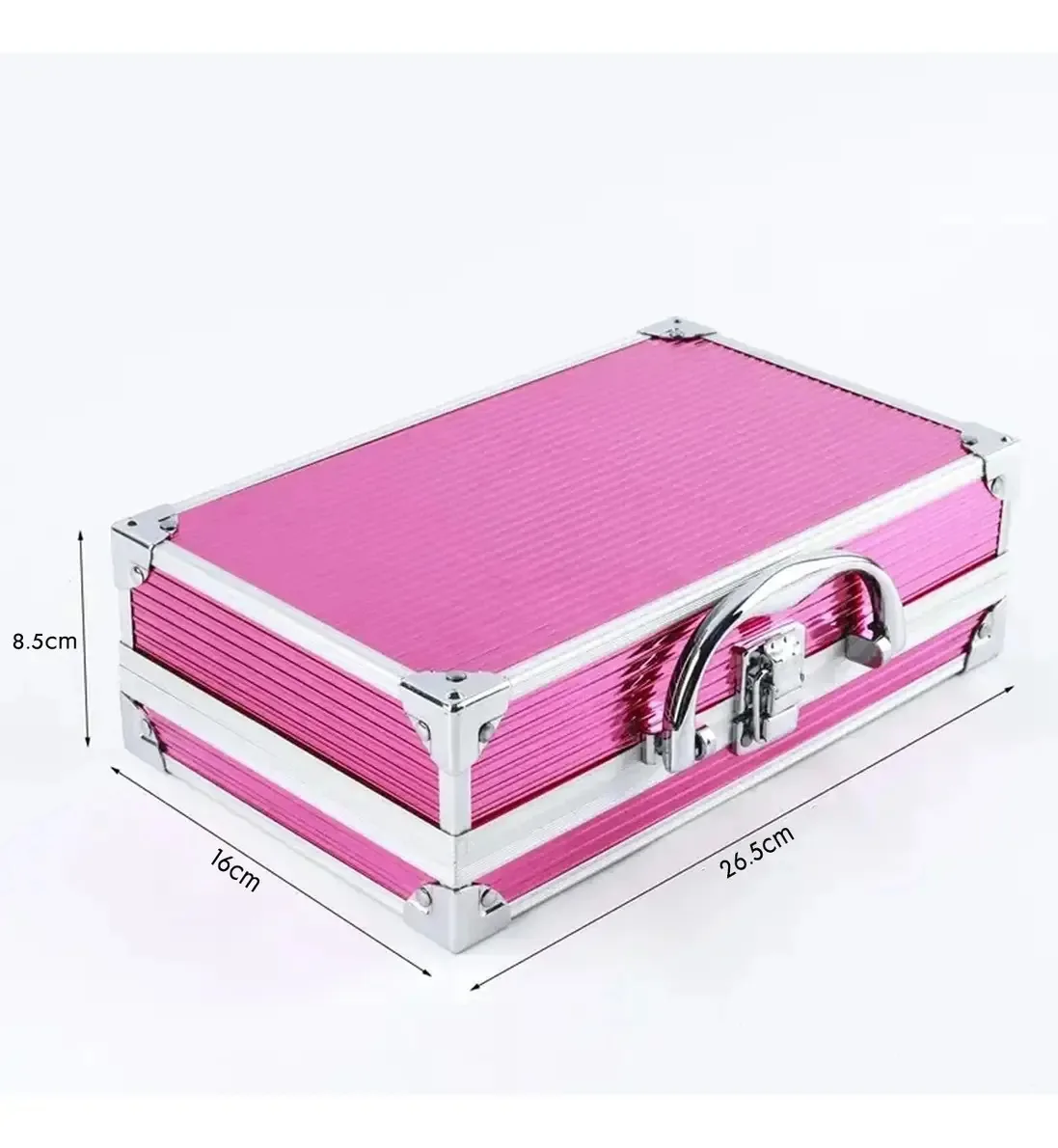 Estojo de maquiagem Nhome Valija cor rosa