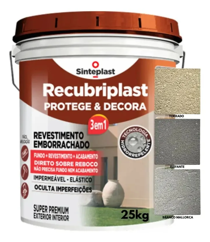 Revestimento Emborrachado Efeito Pedra Natural 25kg Marmore