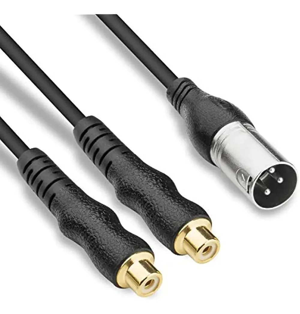 Cabo divisor Ebxya Xlr para Rca Y - Adaptador de cabo Micr