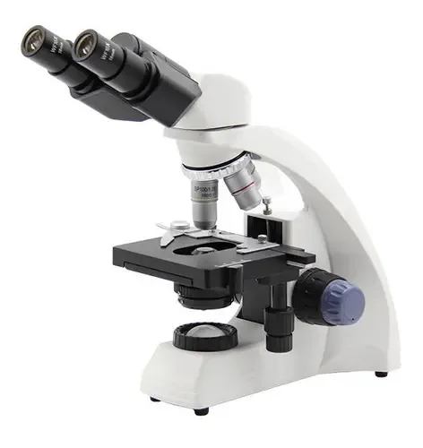 Microscopio Binocular Planacromática Biológico 1000xled Branco