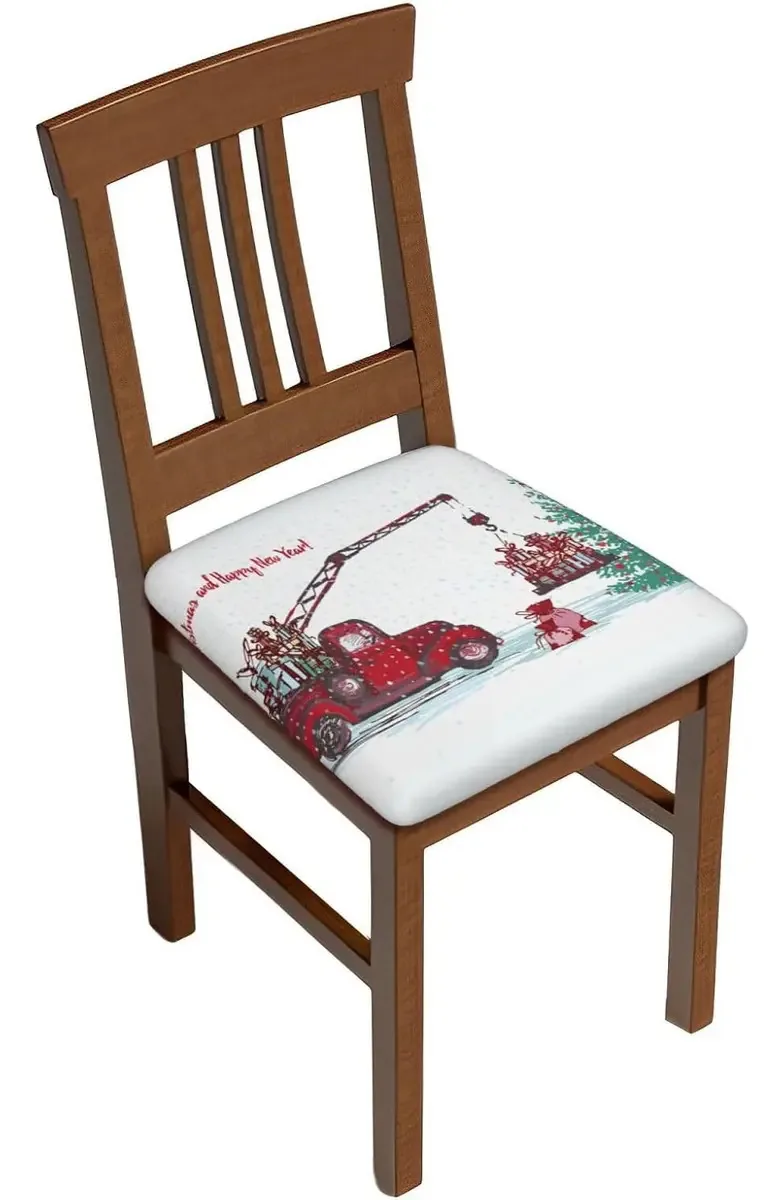 Capas para cadeiras de jantar de Natal 16,9 x 16,9 polegadas
