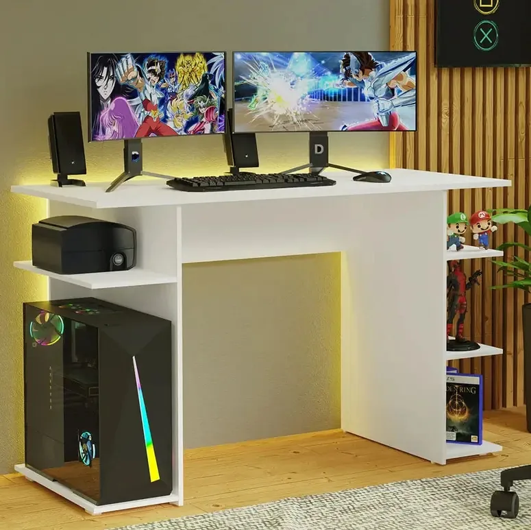 Mesa de computador PC Desk Gamer - Móveis Web - Branca