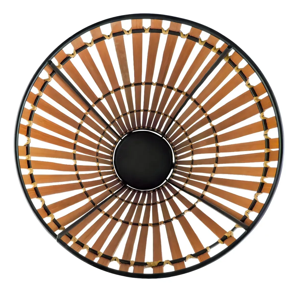 Suporte Porta Guarda-chuvas Sombrinhas Bambu E Metal Cor Marrom/preto Liso