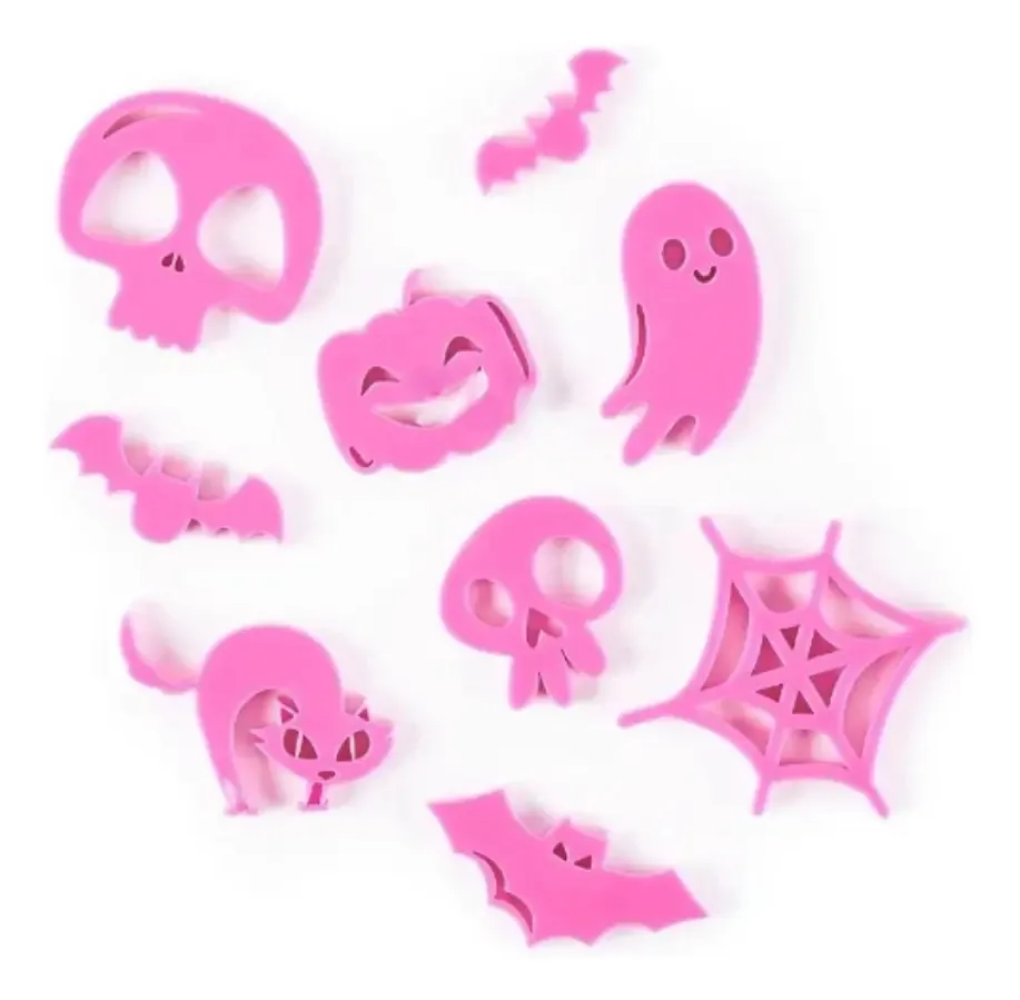 Selos de Halloween Pink Ruphas e selos de pastelaria