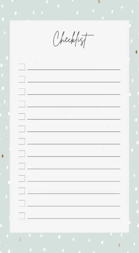 Bloquinho Checklist - Sereno