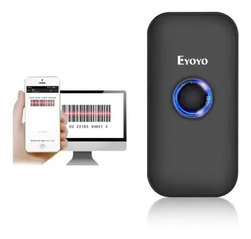 Scanner 1d Leitor Código Barras Wireless Bluetooth Usb Ey009 Cor Laser