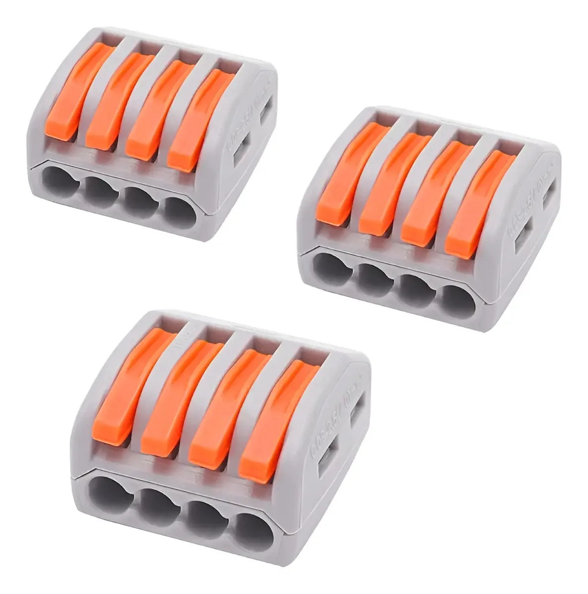 Kit 20 Conectores Práticos 4 Vias Para Emenda De Fio