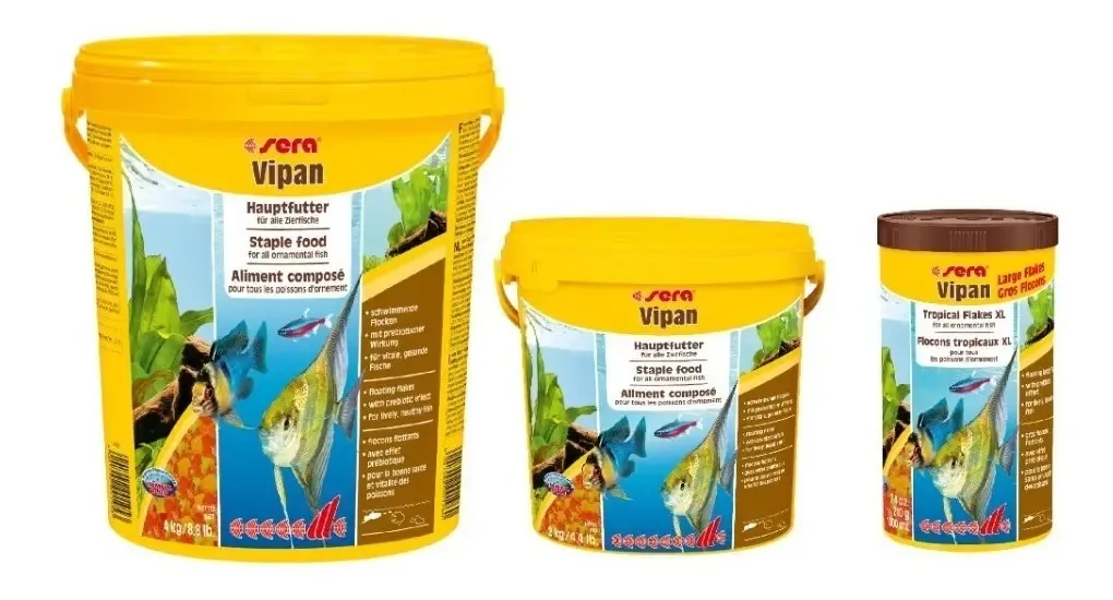 Ração Sera Vipan Flakes 12g Alimento Flocos Para Peixes