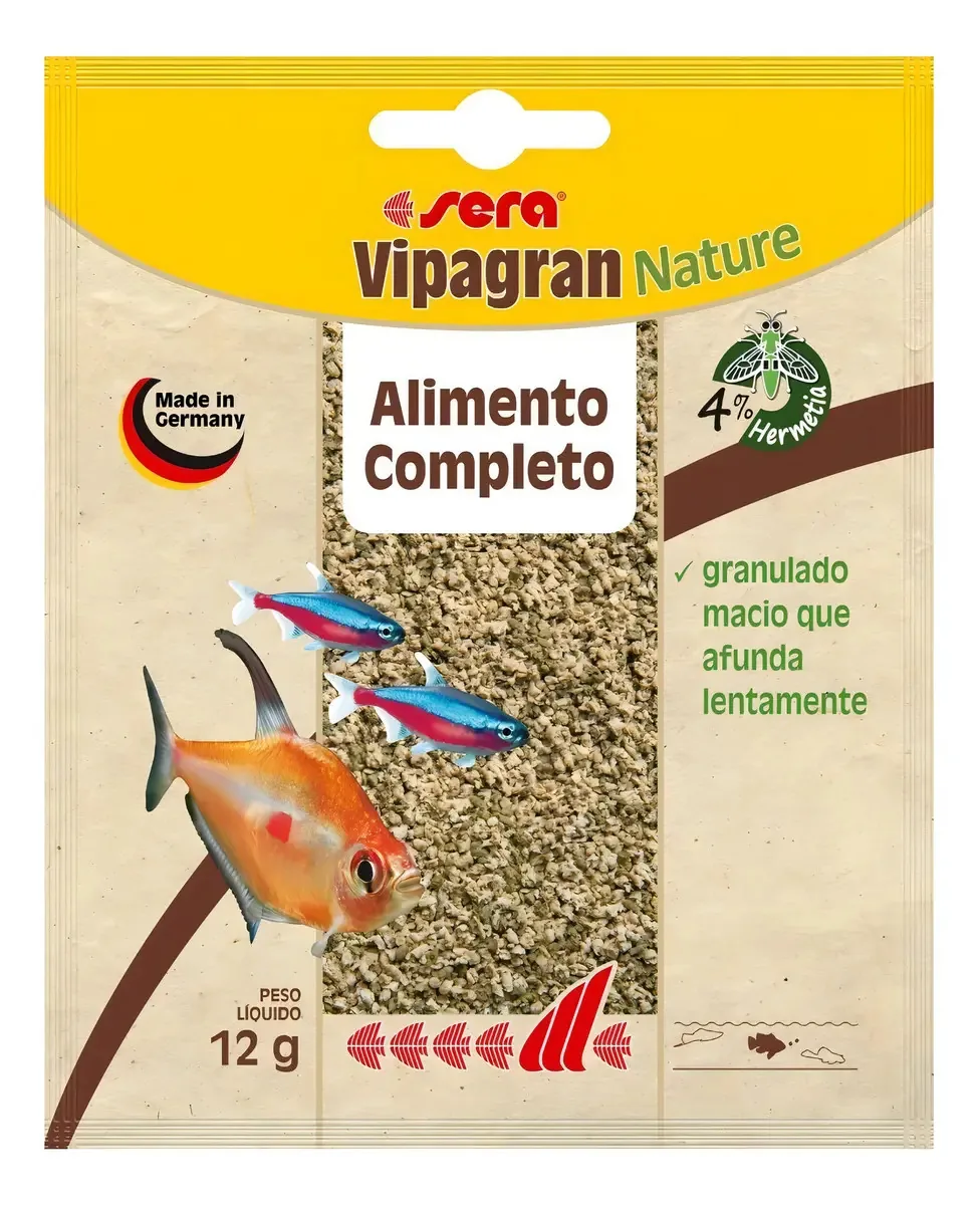 Sera Raçao Vipagran 12g Nature Doce Grão