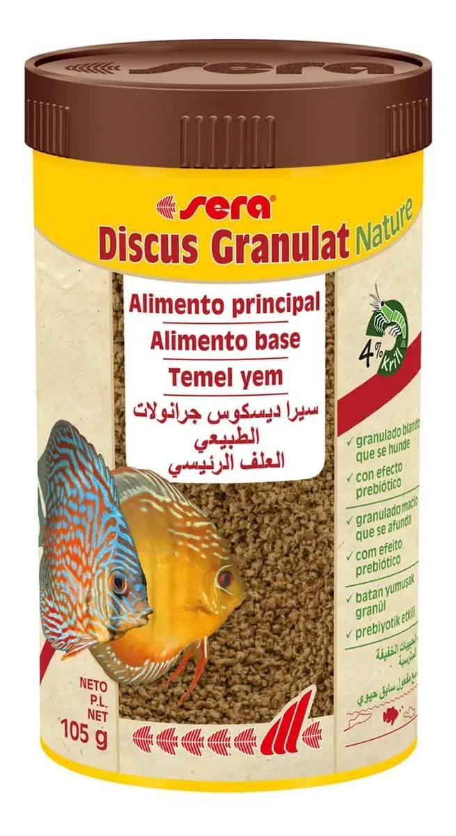 Alimento para Peixes Sera Discus Granulat Nature 250ml (105gr)