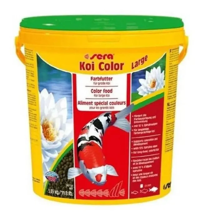 Ração Carpas Koi Color Large 5,35kg Sera Peixes Lagos
