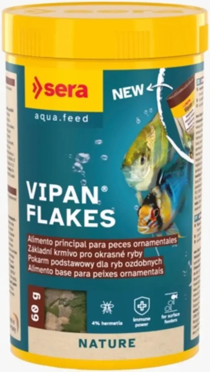 Ração Para Peixes Ornamentais Sera Vipan Flakes Nature 60g