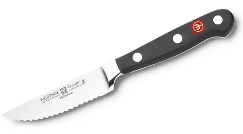 Faca de descascar de aço inoxidável Wusthof Classic 7,6 cm preta