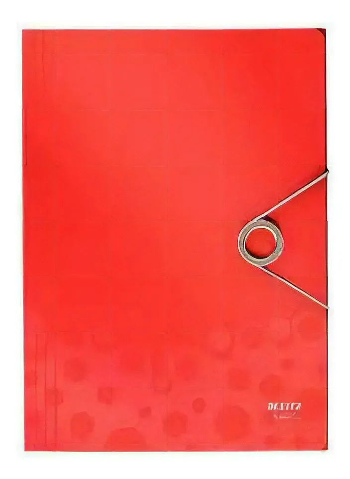Pasta Elástico Organizadora A4 Capacidade 150fls Vermelho