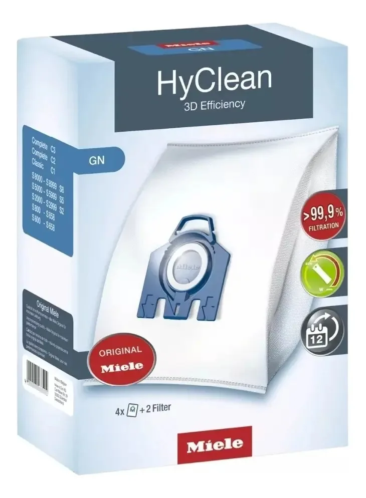 Sacos de reposição Miele para aspirador Hyclean 3d Gn