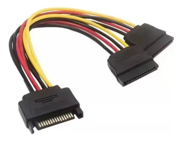 Cabo de alimentação duplicado Sata 1 a 2 - preto