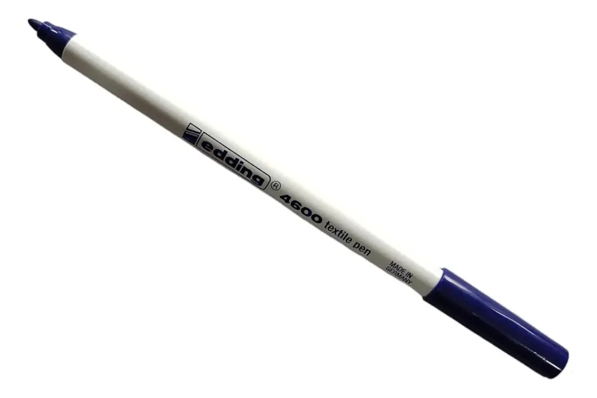 3 marcadores têxteis para pintura em tecido, cor A, cor azul