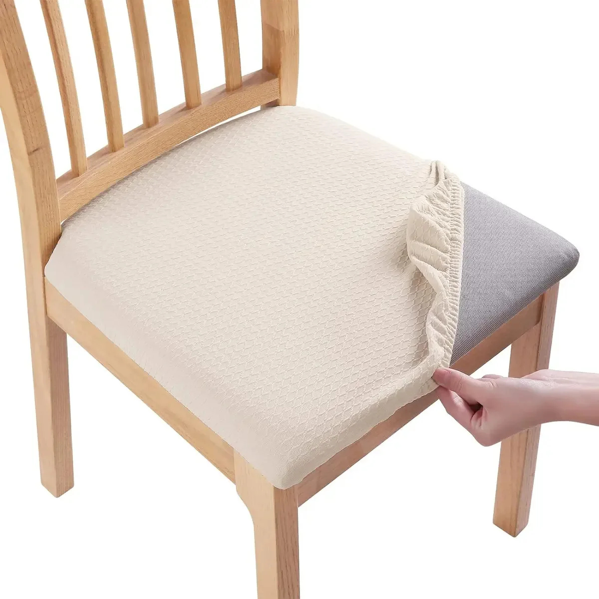 Conjunto de capas de assento para cadeiras de jantar com 6 capas em D