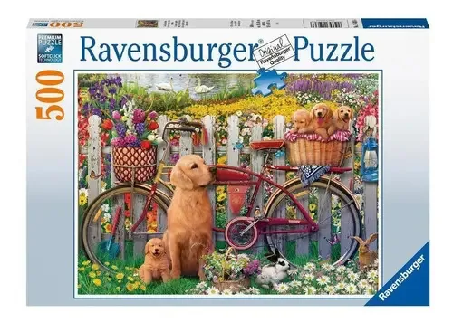 Quebra-cabeça Ravensburger de 500 peças para cachorros fofos