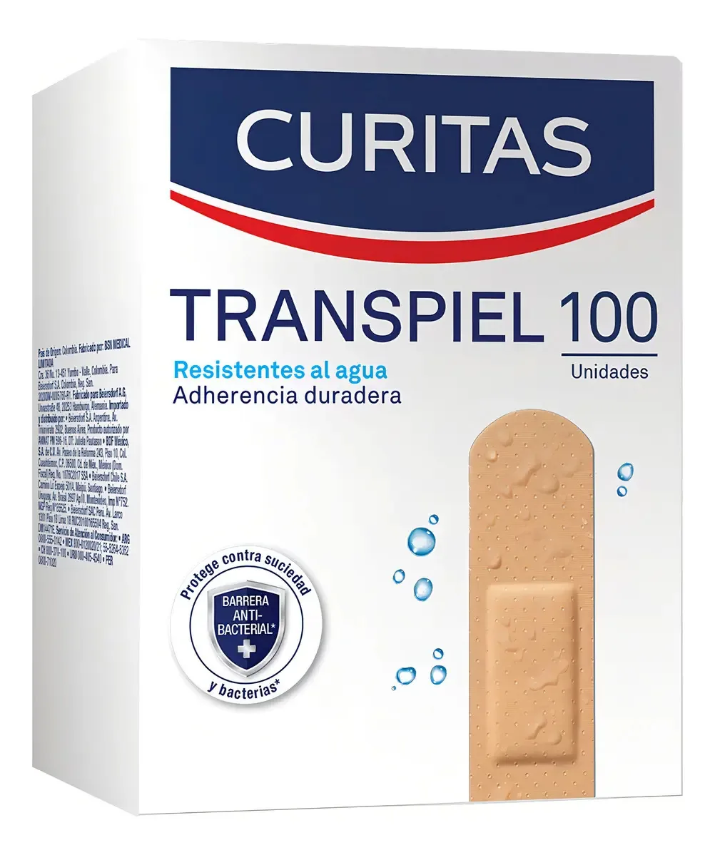 Curativos Adesivos Curitas Transpore 100 Peças