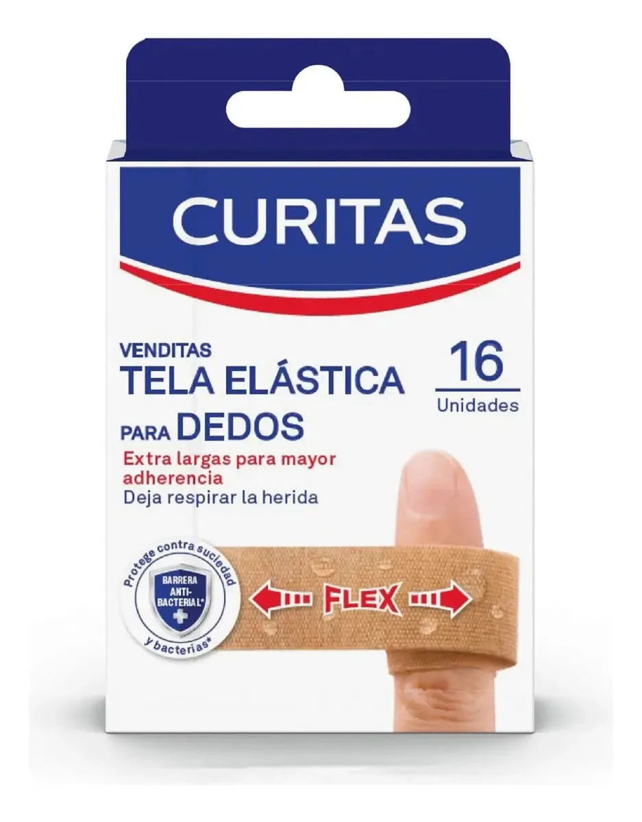 Curitas Curativos Para Dedos Tecido Elástico (16 Unidades)