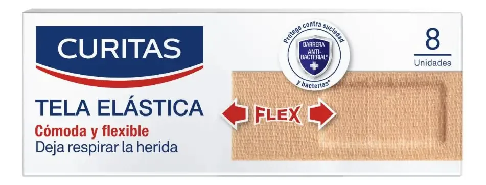 Curativos Curitas Adesivos Tecido Elástico X 8 Un