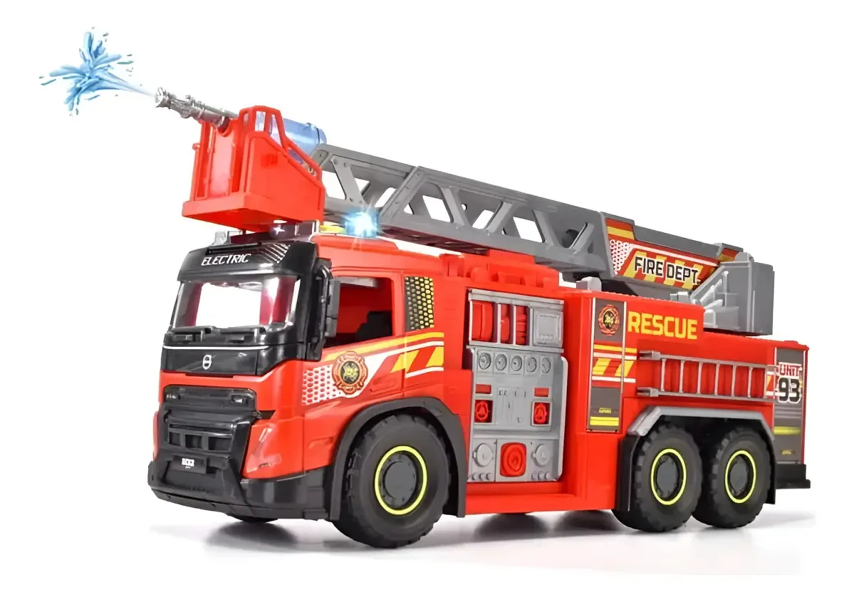 Caminhão de bombeiros gigante ilumina e som vermelho