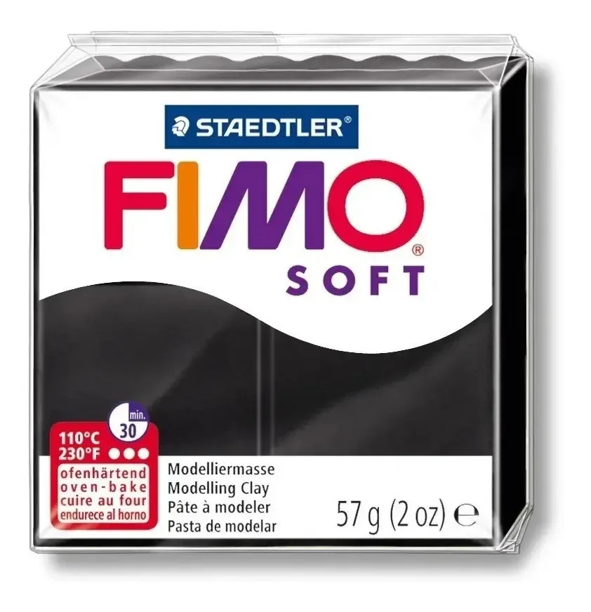 Massa De Modelar Fimo Soft Black 57g 8020-9