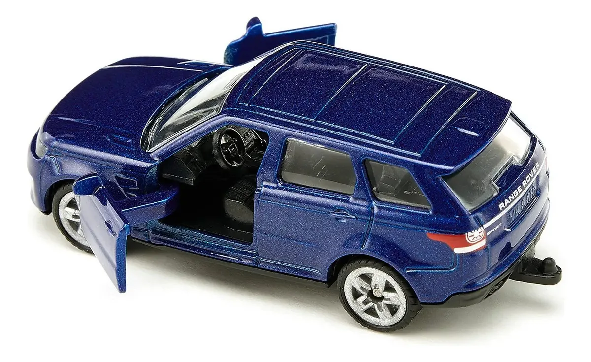 Miniatura Siku Range Rover Sport Em Metal Pneus Em Borracha Cor Azul