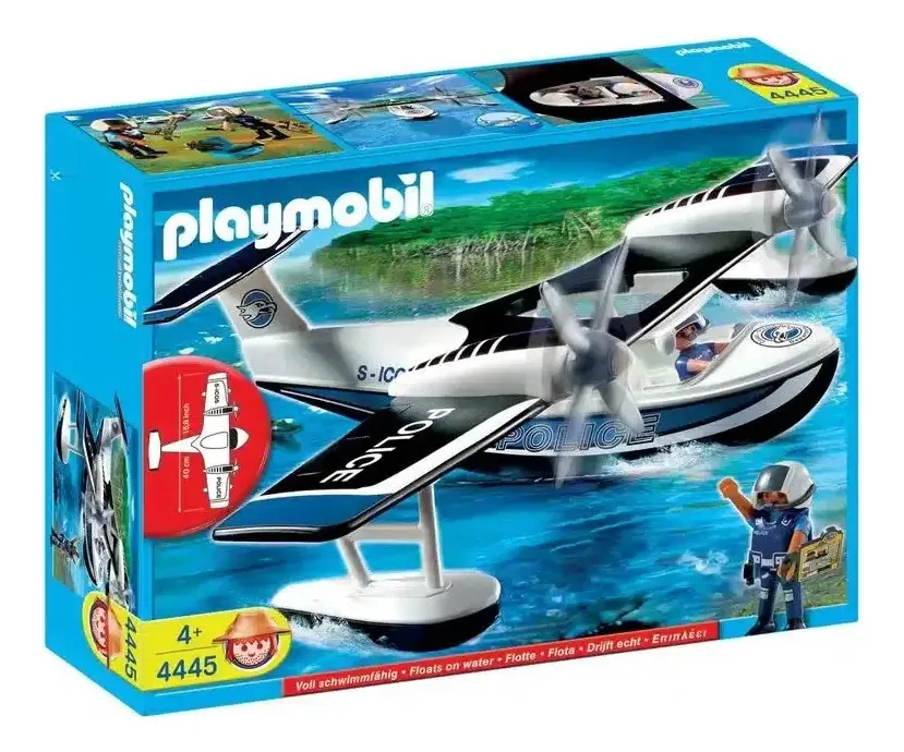 Brinquedo Hidroavion Playmobil 4445 branco
