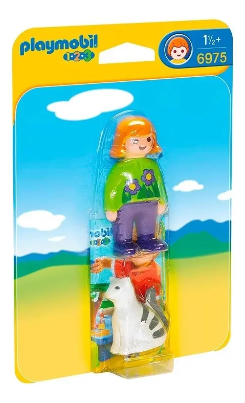 1.2.3 Mulher Com Gato 6975 - Playmobil