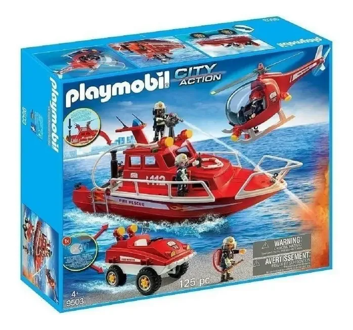 Bombeiro Playmobil 9503 com motor subaquático