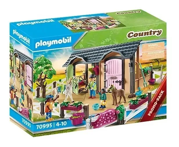 Aulas de equitação com figuras armáveis da Playmobil