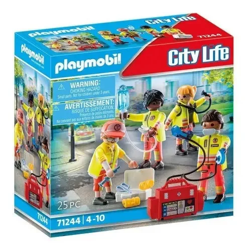 Figuras para montagem do equipamento de resgate de vida da Playmobil City +3 Número de peças 25