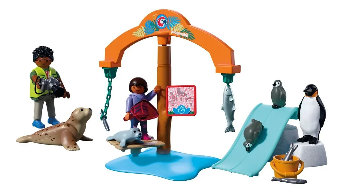 Animais e amigos da expedição de gelo da Playmobil 72073
