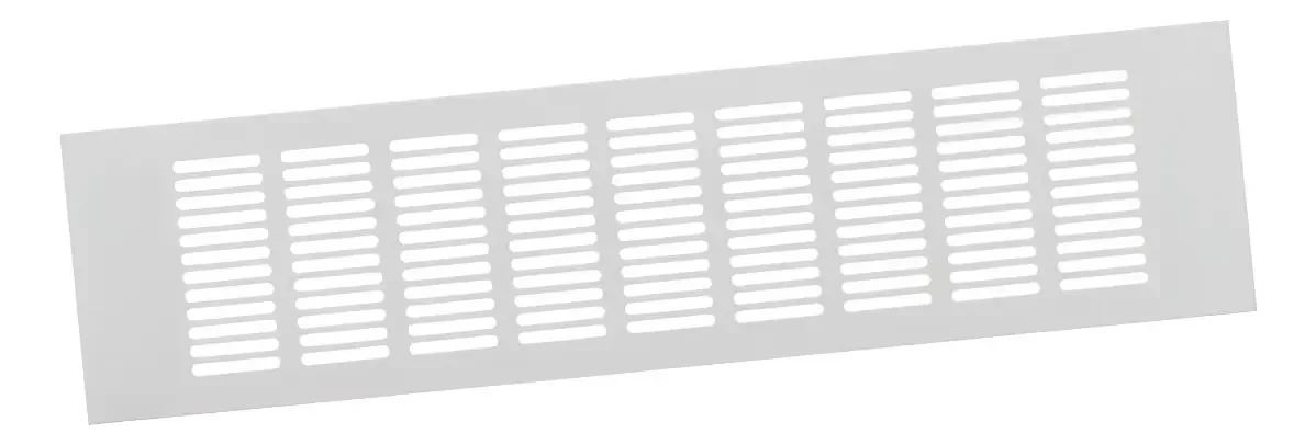 Grelha de ventilação de alumínio branco Pu 3 x 14
