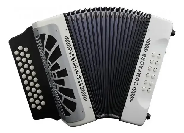 Acordeon Hohner Compadre Fa branco com estojo A48431