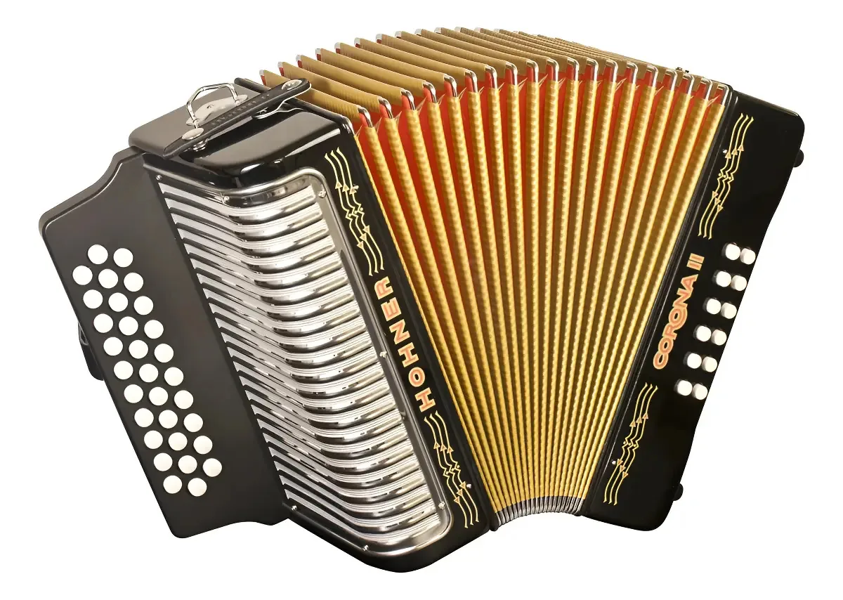 Acordeão Hohner Gb 43 teclas, cor preta