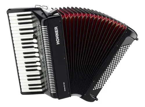 Acordeão Hohner Bravo Iii 120 Baixos 7 Records Black