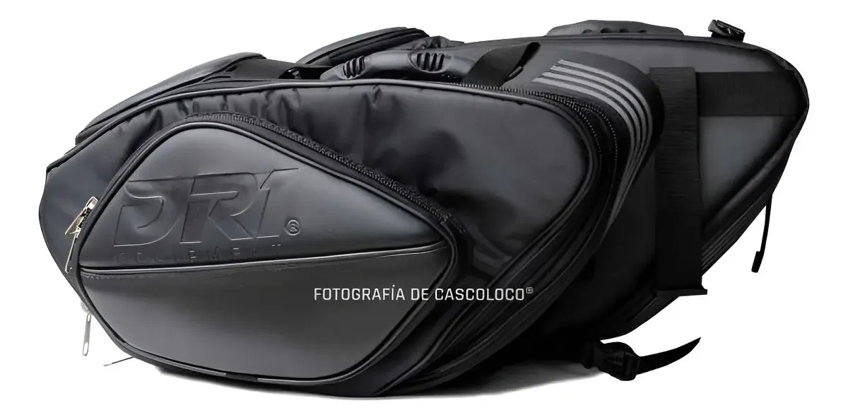Estojo de motocicleta Dr1 Pair, grande alforje preto