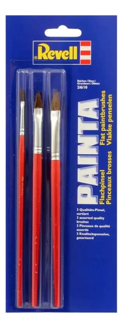 Revell Kit Pinceis Chatos Modelo 29610 para Modelismo 3 Peças