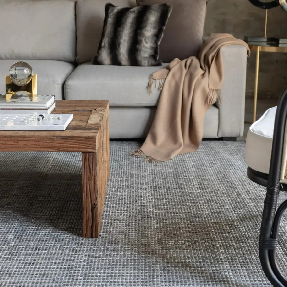 Tapete moderno, tapete de sisal cinza, adequado para uso externo